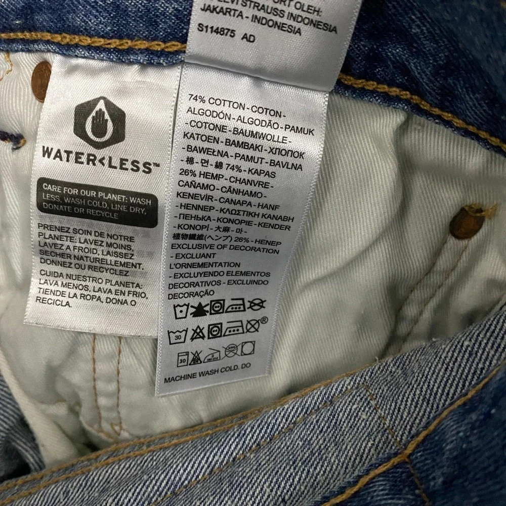 Levis 501 Original Selvedge Jeans 32x30 Blue Big E Premium Denim